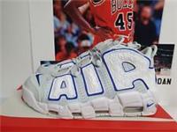 Nike Air More Uptempo96 Embossed White Royal Blue UK 11 EUR 46 (FD0669 100)