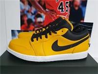 Nike Air Jordan 1 Low University Gold Black Mens UK 11 EUR 46 (553558 700)