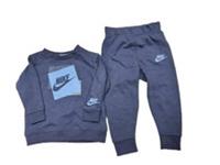 NIKE 2 Piece Set Blue graphihc cotton waffle top jogger unisex boy girls size 12