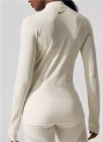NIKE PRO WARM LONG SLEEVE SLIM FIT TRAINING TOP - CREAM GOLD AO9226-258 (XS) - XS Regular