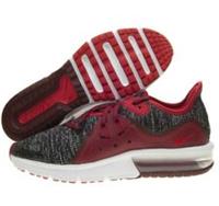 Nike Youth Air Max Sequent 3 GS Trainers UK 4 EUR 36.5 Grey Red 922884 009