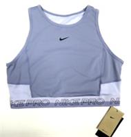 Nike Pro ladies grey cropped sports top Size Medium NEW gym training dri-fit - M Regular