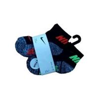 NIKE Boys 6 PK Socks UK shoe infant 6.5 - 9.5 NWT black logo sports JUST DO IT