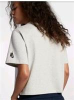 NIKE Essentials Women's Short Sleeve Top Grey Cotton 889880 050 Medium - M Regular