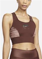 NIKE AIR DRY FIT SWOOSH BRA - VELOR FOIL Bronze Eclipse/Black - DD2402-273b- S - S Regular