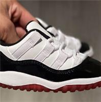 NIKE JORDAN 11 RETRO TRAINERS CONCORD BRED INFANT - 505836 160 (UK 9.5 EUR 27)
