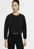 Nike Pro Warm Womens Crew Top Loose Fit Long Sleeve CU5745 010 Black Silver S