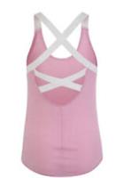 NIKE ELASTIC STRAPPY VEST TANK TOP WOMENS PINK CQ0065 629 SIZE LARGE - L Regular