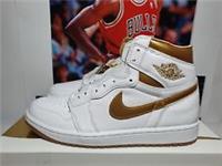 Nike Air Jordan 1 Retro High OG Gold Metallic UK 8 EUR 42.5 (FD2596 107)