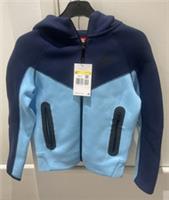 NIKE SPORTSWEAR KIDS TECH FLEECE FULL ZIP HOODIE JACKET FD3285-410 BLUE - SMALL