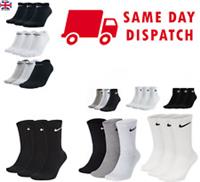 Nike Socks Mens Women 3 Pairs 6 Pairs Soft Cotton Crew Ankle Lightweight Sports - M Regular