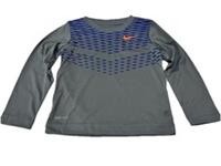 Nike Dri-Fit Size 2T Long sleeves Top - Grey/Blue/Orange