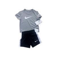 Nike Tick Grey Toddler boy T Shirt Black Shorts 2pc Set size 1 2 years NWT