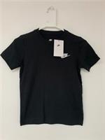 Kids Nike T-Shirt Logo Round Neck Short Sleeve Black Size Small New With Tags