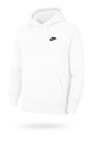 Nike Club Fleece Hoodie Mens Pullover Sweatshirt Jumper - White - L Regular