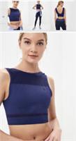 NIKE WOMENS CROP TRAINING TANK TOP BLUE KNIT - 898063 414 - MEDIUM - M Regular