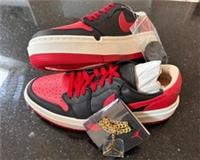 WMNS NIKE AIR JORDAN 1 ELEVATE LOW BLACK-GYM RED-WHITE SIZE UK 9 [DH7004-061]