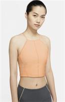 Nike Womens Yoga Tank Crop Top - CU9168 084 - SMALL - Peach - S Regular