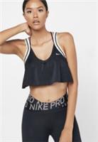 Nike Bra Crop Top Jersey Glam Sports Dance TBV4897 010 Black Sparkle Gold - XS - XS Regular