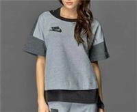Women's Nike Tshirt Top in Grey Black Short Sleeves  Size XS 728225100 - XS Regular