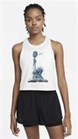 NIKE WOMENS TENNIS TEE TOP DRI-FIT WHITE LIBERTY CROP DJ2589 100 SIZE MEDIUM - M Regular