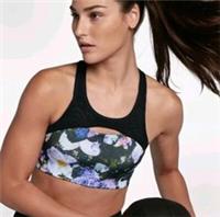 Nike Pro Bra Swoosh Modern Print Sports (Size XS) Floral Graphic - AA1842 010 - XS Regular