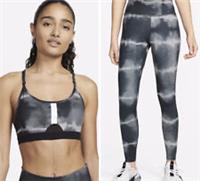 SET NIKE WOMENS ONE LUXE 7/8 LENGTH TIGHTS & SPORTS BRA PRINTED DM7619 010 S - S Regular