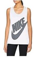 NEW NIKE TOP TSHIRT Graphic swoosh Women's OffWhite Silver Size XS 930275 100 - XS Regular