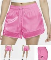 NIKE AIR SPORTSWEAR SHEEN SHINE SHIMMER SHORTS - PINK GLOW CU5520-607 - S - S Regular