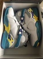 NIKE WOMENS TRAINERS AIR JORDAN 8 RETRO UK 4.5 EUR 38 WHITE/MULTI (CI1236-100)