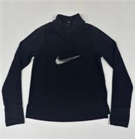 Girl's Nike Pro Dri-Fit 1/4 Zip Top Black / Light Smoke Grey Size Medium