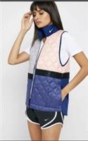NIKE AEROLAYER RUNNING FULL ZIP LIGHTWEIGHT GILET JACKET - CORAL BV3869-697 M - M Regular