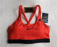 NEW NIKE CLASSIC MEDIUM SUPPORT SPORTS BRA SIZE XL in LAVA GLOW/BLACK - XL Regular