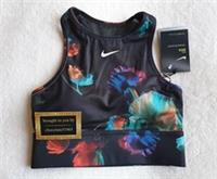 NEW NIKE EVERYTHING DRI-FIT FLORAL PRINT LONGLINE MEDIUM SUPPORT SPORTS BRA - XS - XS Regular