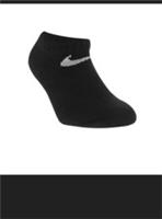 Boys Nike 6 Pack No Show Logo Socks Black UK Size 6.5-8.5 7c -10c New Childrens
