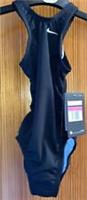 NIKE Swimming Costume New Tags Age 5-6 Years Black Racer EU 109-116 cm - 5-6 Years Regular