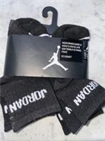 Nike Jordan Socks Size 6.5-9 Kids Black Ankle Logo 6 Pair