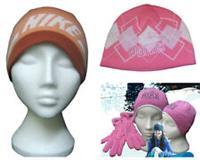 New GIRLS NIKE BEANIE NIKE Hat Gloves Set Pink PUMA Argyle Pink