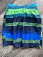Nike Boys Blue Green Netting Lined Swim Shorts Age 6-8 Years New Tags