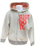 New NIKE Vintage Just Do It Unisex Hoodie Jacket Grey 140-152 cm Age 10-12 Years