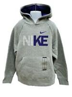 New NIKE Boys Pullover Hoodie Vented Shoulders Light Grey Age 10-12 Years