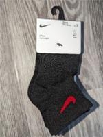 Nike Unisex 3 Pack Lightweight Black Socks Size 5-7 EU 26-35