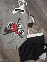 Nike Air Jordan Air 2 Piece Babygrow Vest & Shorts Set New Tags