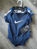 Nike Baby Bodysuits Vests New Pack x3 Size Age 6 Months Blue
