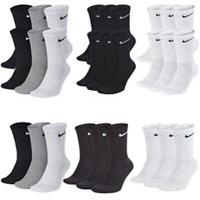 Nike Dri-Fit Unisex Everyday Cushioned Training Crew Socks 3/6 Pairs - UK-11-14.5 / EU-46-50 / XL Regular