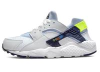Nike Huarache Run GS Juniors White/Blue/Volt Trainers Sneakers Size-. UK. 3.5