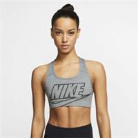 Nike Swoosh Grey Sports Bra Medium Support DN4207-084 Women's (SI)
