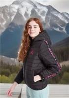 Nike Jordan Girls Tape Logo Padded Jacket Junior Winter Coat Black