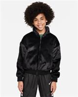 Nike Sportswear Girls Trend Plush Printed Faux Fur Jacket Black