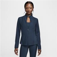 Nike One Rib Women's Dri-FIT Full-Zip Mid Layer Size XL In Dark Blue - XL Regular